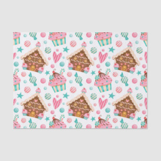 Kerstagebak, Snoep en cupcakes Tissuepapier
