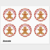 Kerstageblazen envelopzegel ronde sticker (Vel)