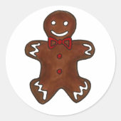 Kerstagedag kerst kerstsuiker feestdag ronde sticker (Voorkant)