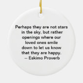 Kerstageherdenkingsornament Keramisch Ornament (Achterkant)