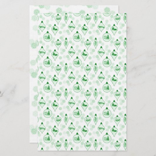 Kerstaille in het groen. (Voorkant / Achterkant)