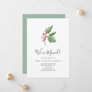 Kerstair Greenery en Berry We hebben ons verplaats Aankondiging