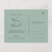 Kerstair Greenery en Berry We hebben ons verplaats Aankondigingskaart (Achterkant)