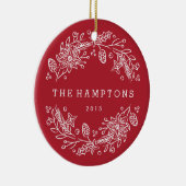 Kerstair keramisch Ornament - Berry (Rechts)