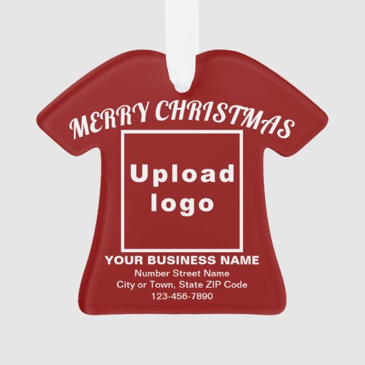 Kerstairband met T-Shirt voor zakelijk kerstfeest Ornament (achterkant)