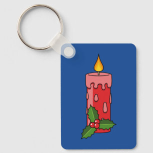 Kerstaire kaars met Holly Sleutelhanger