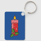 Kerstaire kaars met Holly Sleutelhanger (Achterkant)