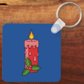 Kerstaire kaars met Holly Sleutelhanger (Achterkant)