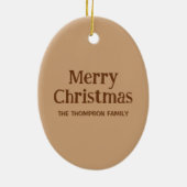 Kerstaire kerstboomstructuur met tekst keramisch ornament (Achterkant)