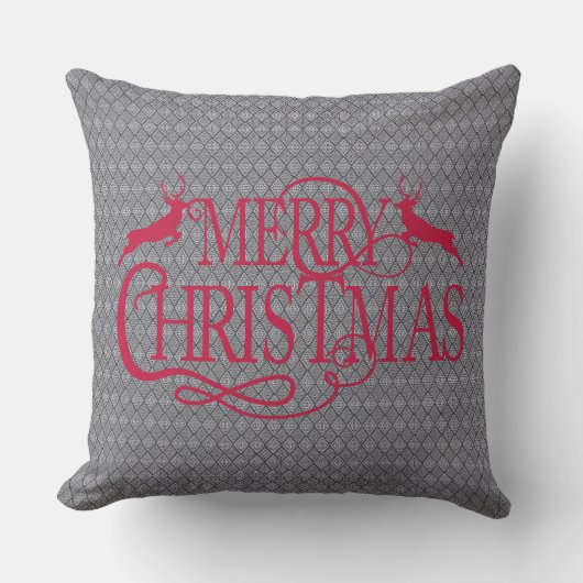 Kerstaire kerstgrijze Diamond Design Pillow Kussen (Voorkant)