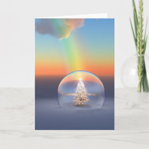 Kerstaire regenboog feestdagen kaart
