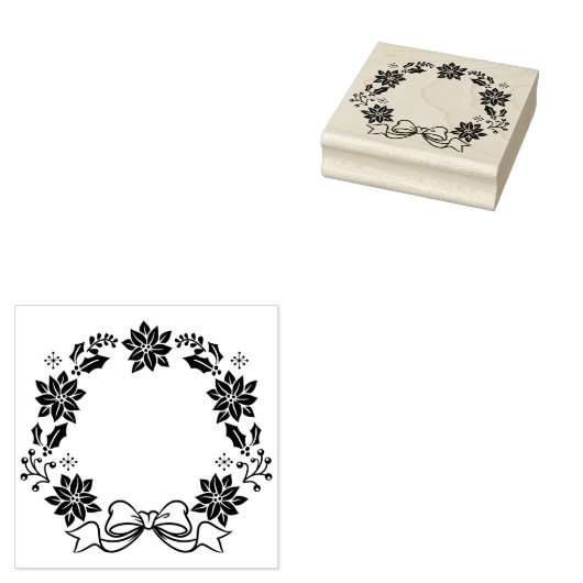 Kerstaire rubberen zegelgrootte S M L Rubberstempel (Gestempeld)