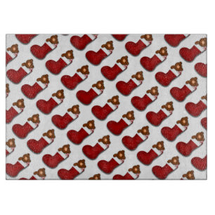 Kerstaire snijraad/kousen van glas snijplank