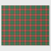 Kerstairkleurig rood tartan-patroon cadeaupapier (Vlak)
