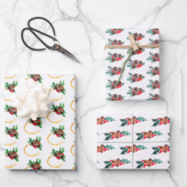 Kerstairpatroon ornamie inpakpapier vel