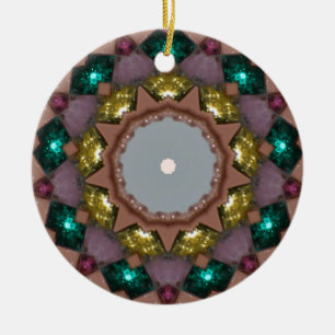 Kerstairriches Fractal keramisch Ornament