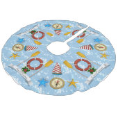 Kerstairrok rond de kust imitatie linnen kerstboom rok (Gekanteld)