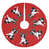 Kerstairrok van Boston Terrier Reindeer Kerstboom Rok (Voorkant)