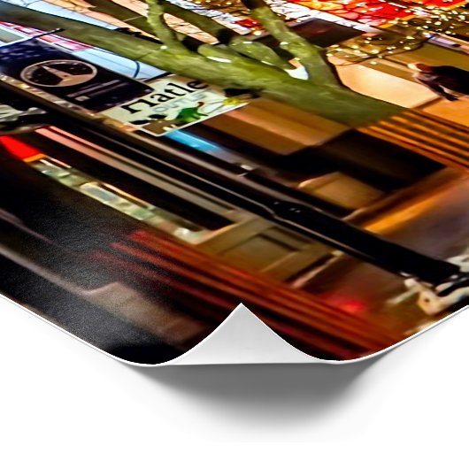 Kerstak en sneeuw perfect poster (Hoek)