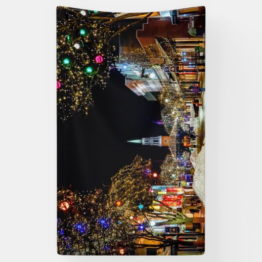 Kerstak en sneeuw spandoek (Verticaal)