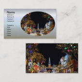 Kerstak en sneeuw visitekaartje (Voorkant / Achterkant)