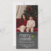Kerstakbord van Merry - Verticale foto Feestdagenkaart (Voorkant)