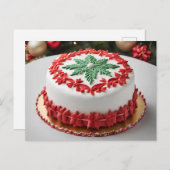 Kerstake Feestdagenkaart (Voorkant / Achterkant)