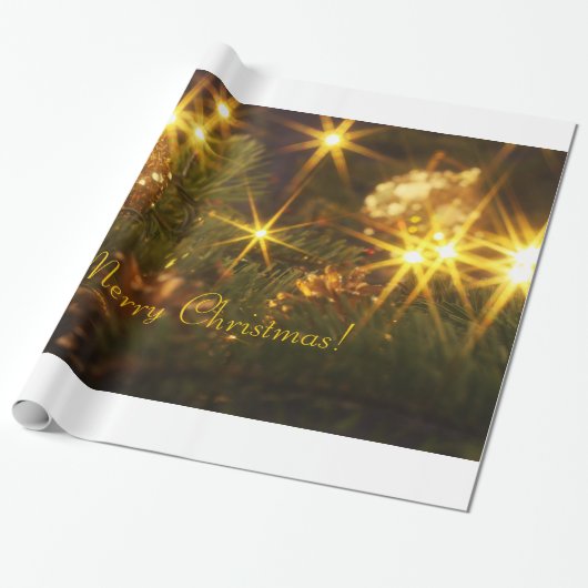 Kerstakelpapier voor mousserende kerstwijn cadeaupapier (Uitgerold)