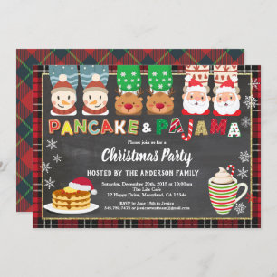 Kerstakels en pyjama's feest kaart