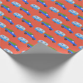 kerstakelwagen RV-kerstabel Cadeaupapier (Hoek)