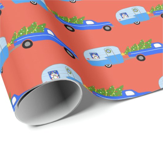 kerstakelwagen RV-kerstabel Cadeaupapier (Rol Hoek)