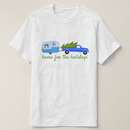 kerstakelwagen RV-kerstabel T-shirt (Design voorkant)