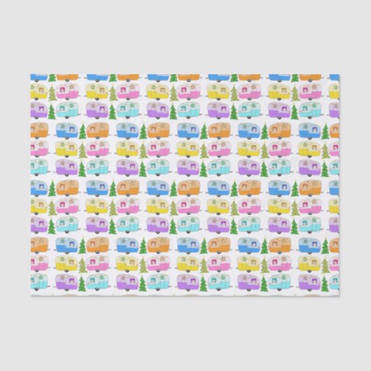 kerstakelwagen RV-kerstabel Tissuepapier (Voorkant)