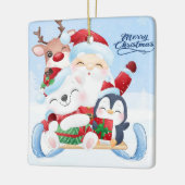 Kerstakeramische versiering keramisch ornament (Links)