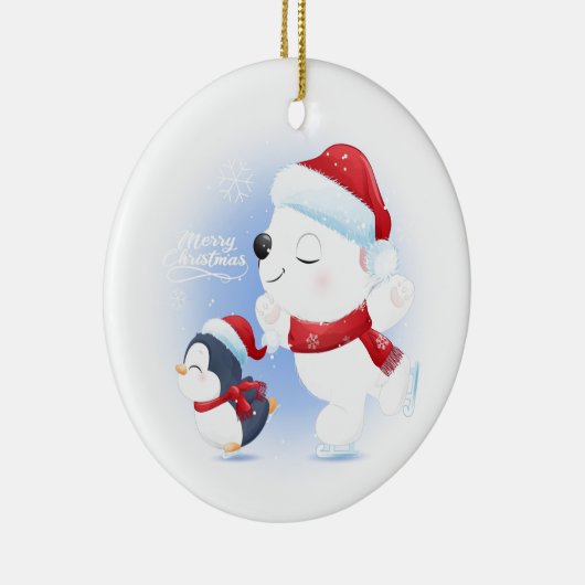 Kerstakeramische versiering keramisch ornament (Rechts)