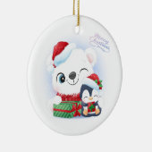 Kerstakeramische versiering keramisch ornament (Rechts)