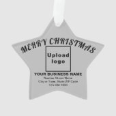 Kerstakergrijze ster Acrylversiering Ornament (achterkant)