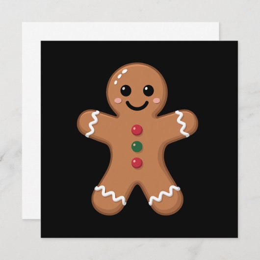 Kerstakerkoekje met kerstkoekje Baking Holiday Feestdagenkaart (Voorkant / Achterkant)