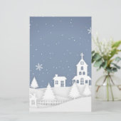 Kerstakerlandschap Briefpapier (Staand voorkant)