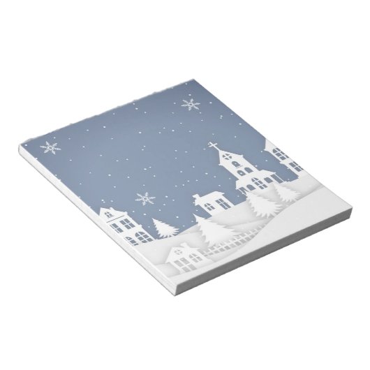 Kerstakerlandschap Notitieblok (Schuin)