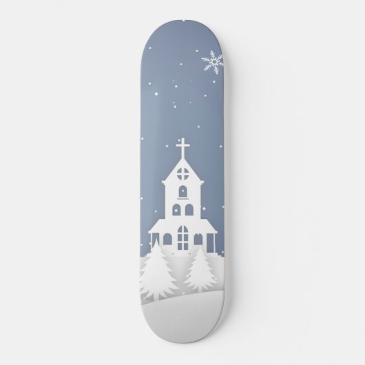 Kerstakerlandschap Skateboard (Voorkant)