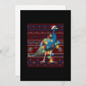Kerstakerlicht met pacock lights Ugly Sweater Goat Feestdagenkaart (Voorkant / Achterkant)