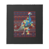 Kerstakerlicht met pacock lights Ugly Sweater Goat Notitieblok (Voorkant)