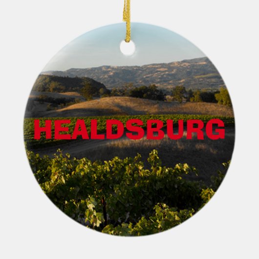 Kerstakerversiering in Healdsburg Keramisch Ornament (Achterkant)