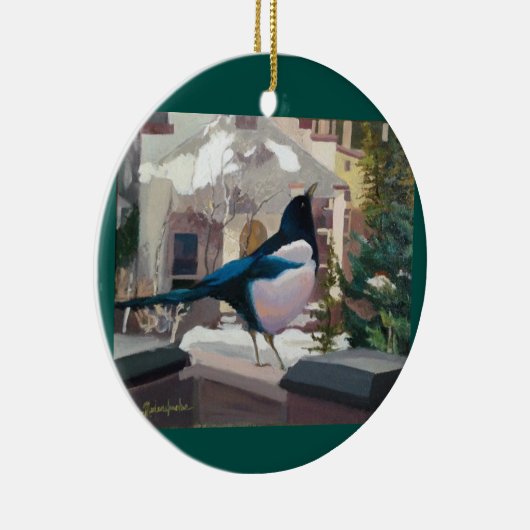 Kerstakerversiering Keramisch Ornament (Rechts)