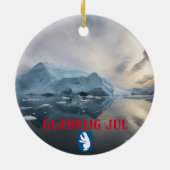Kerstakerversiering van Groenland Keramisch Ornament (Achterkant)