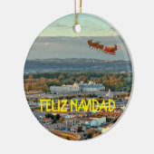 Kerstakerversiering van Madrid Keramisch Ornament (Links)