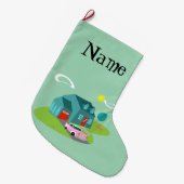 Kerstaking van het voorstadscentrum grote kerstsok (Voorkant (Hangend))