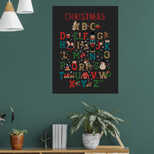 Kerstalfabet Kinder Poster