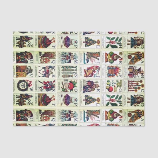 kerstalfabet tissuepapier (Voorkant)